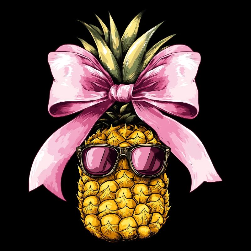 Coquette Bow Pineapple Sunglasses Hawaii Pink