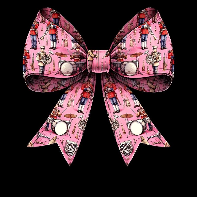 Coquette Bow Marching Band Musician Pattern