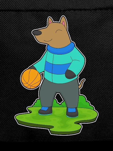 Dog Basketball Player Basketball
