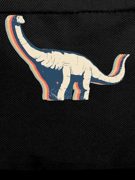 Brontosaurus Dinosaur Retro Line Art