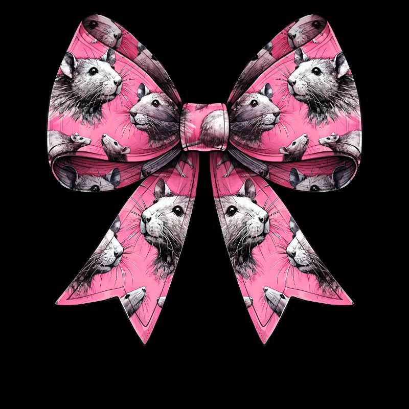 Coquette Bow Rat Mouse Pattern Mom Mothers Day