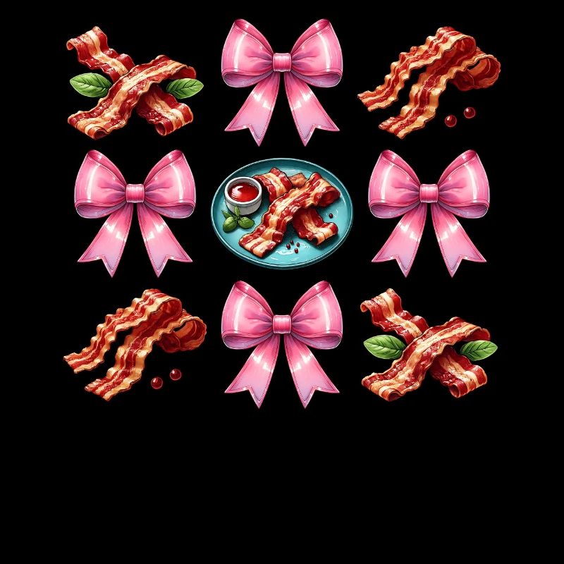 Coquette Bow Bacon Strips Schweinefleisch Mom