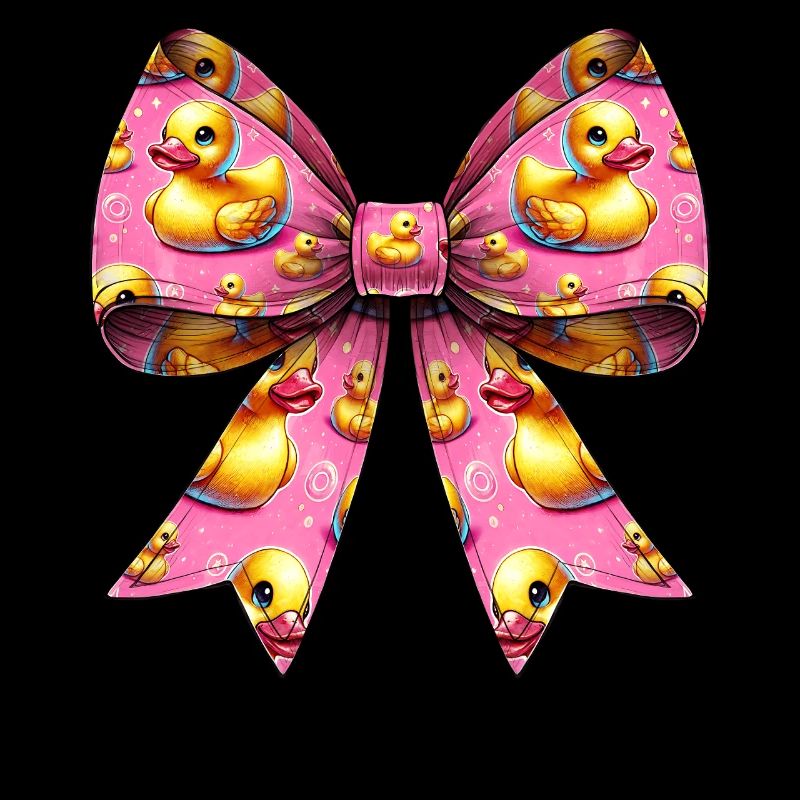 Coquette Bow Rubber Ducky Pattern Mom