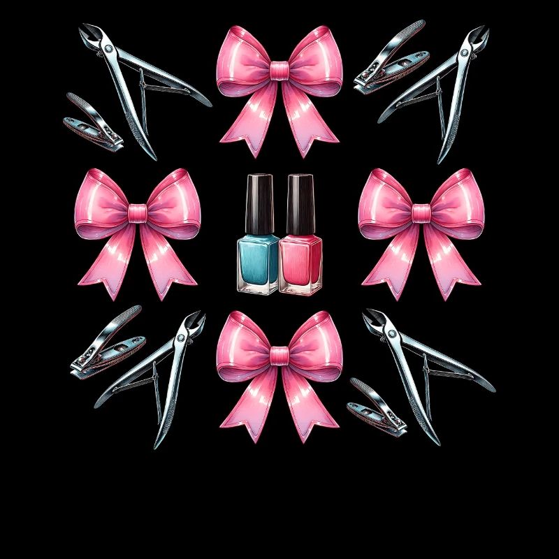 Coquette Bow Nail Tech Tools Esthéticienne Maman