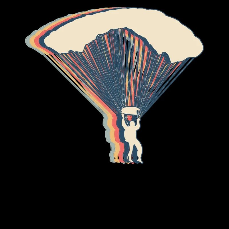 Paragliding Paragliding Parachute Retro