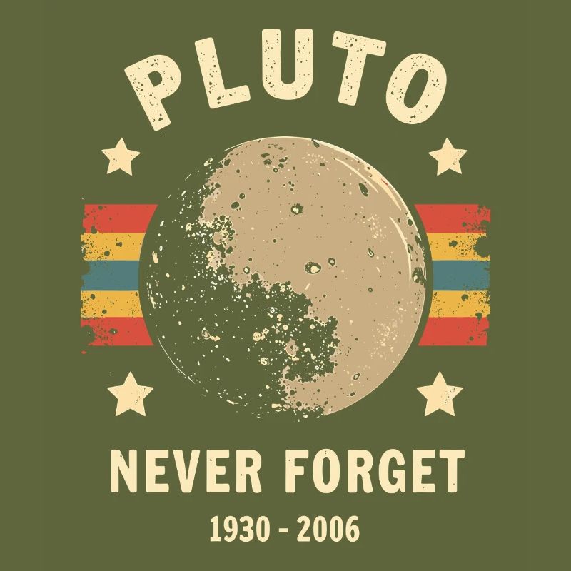 Pluto Never Forget – Retro Space