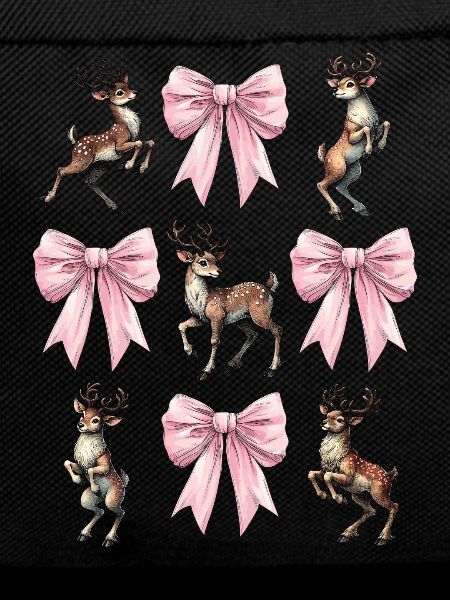Coquette Bow Reindeer Christmas