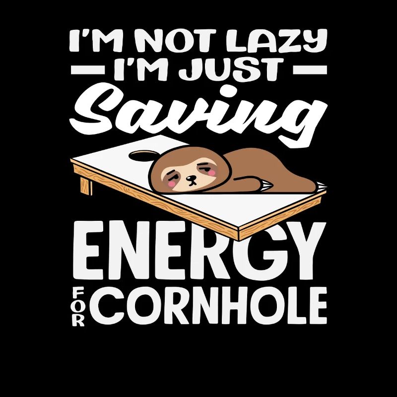 Cornhole Player Energy Saving Funny Sloth