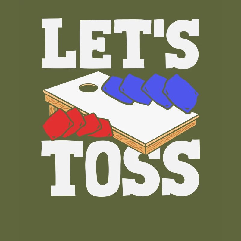 Cornhole Player Let's Toss Fun Game