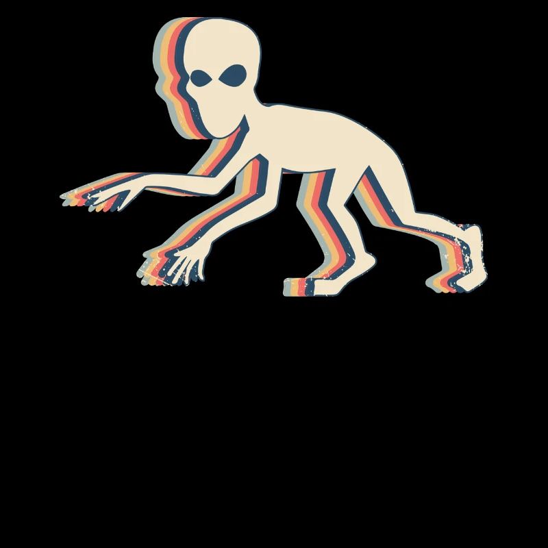 Dover Demon Cryptid Cryptozoology Retro Line Art