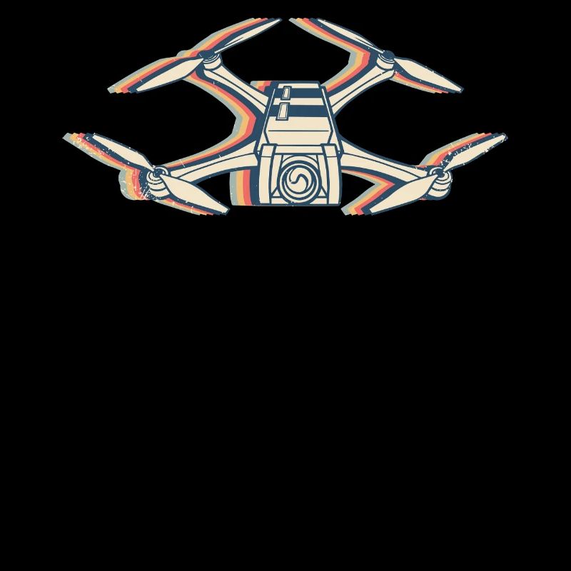 Drone Pilot Quadcopter RC Retro Line Art