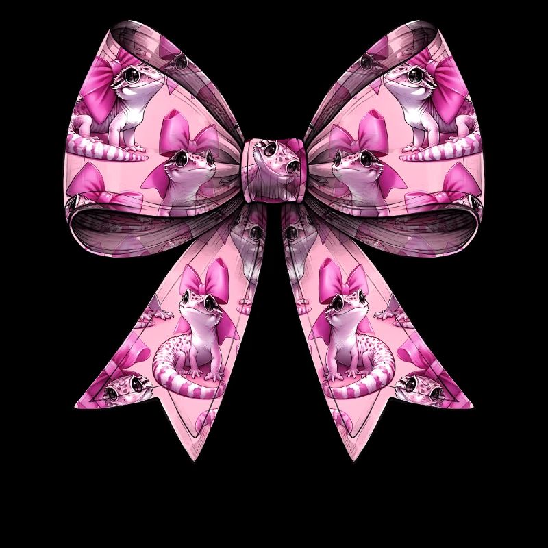 Coquette Bow Crested Gecko Lizard Pattern Mom Girl