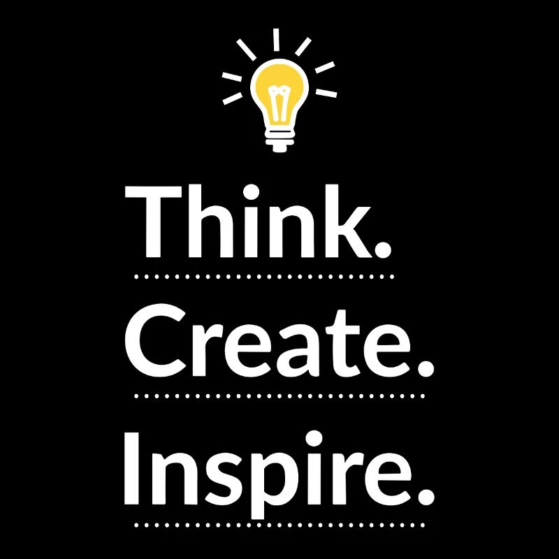 Think Create Inspire Glühbirne