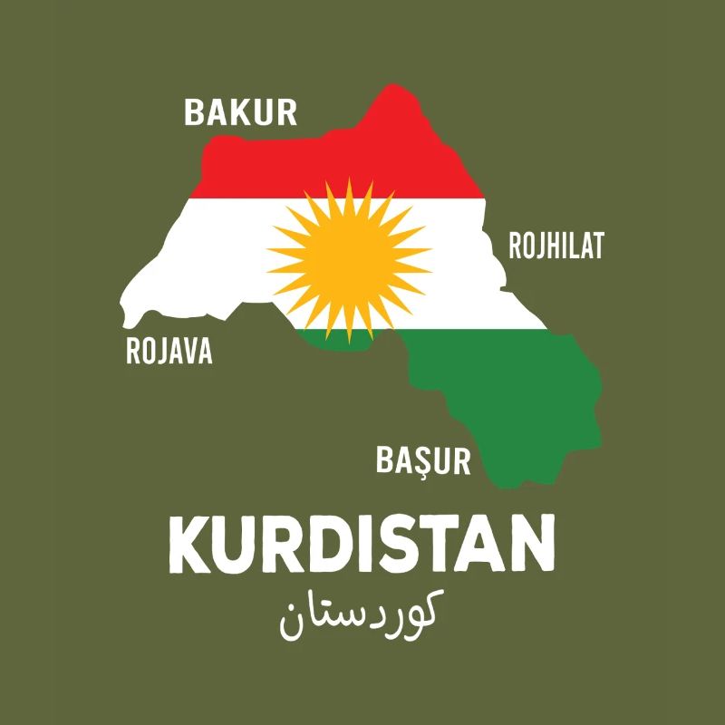 Kurdistan Flagge Bakur Bashur Rojava Rojhlt Newroz