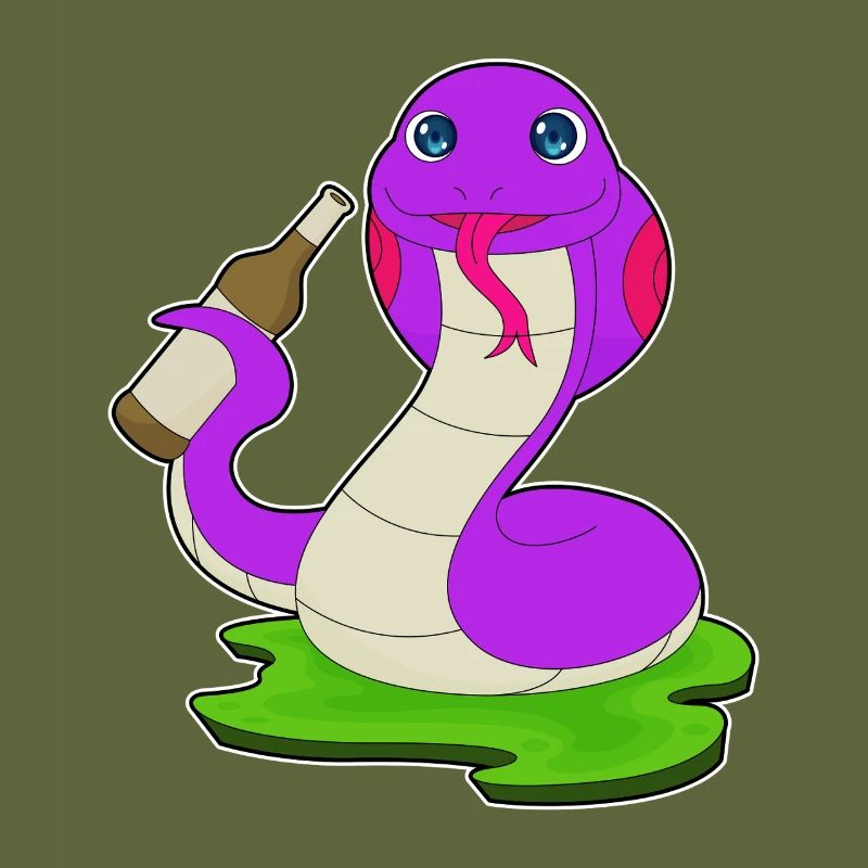 Bouteille de bière Snake