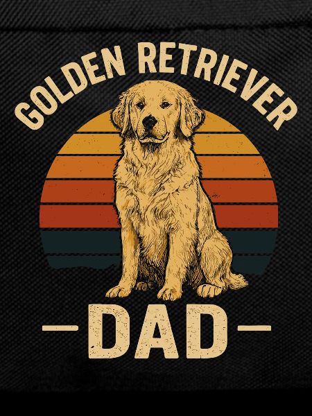 Golden Retriever Dad Retro Style