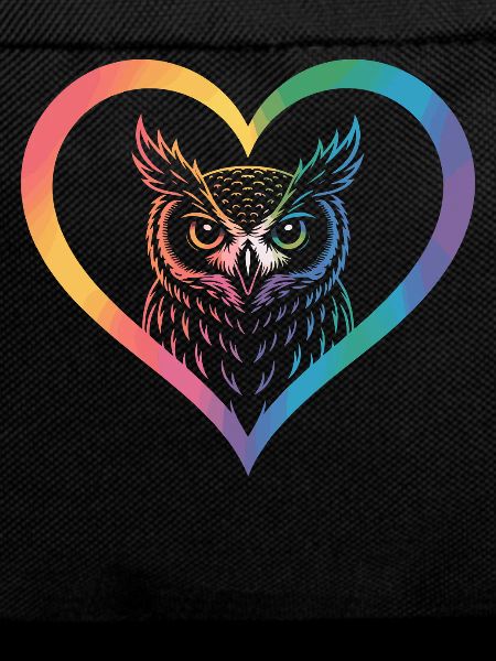 Regenbogen Eulen Herz Design