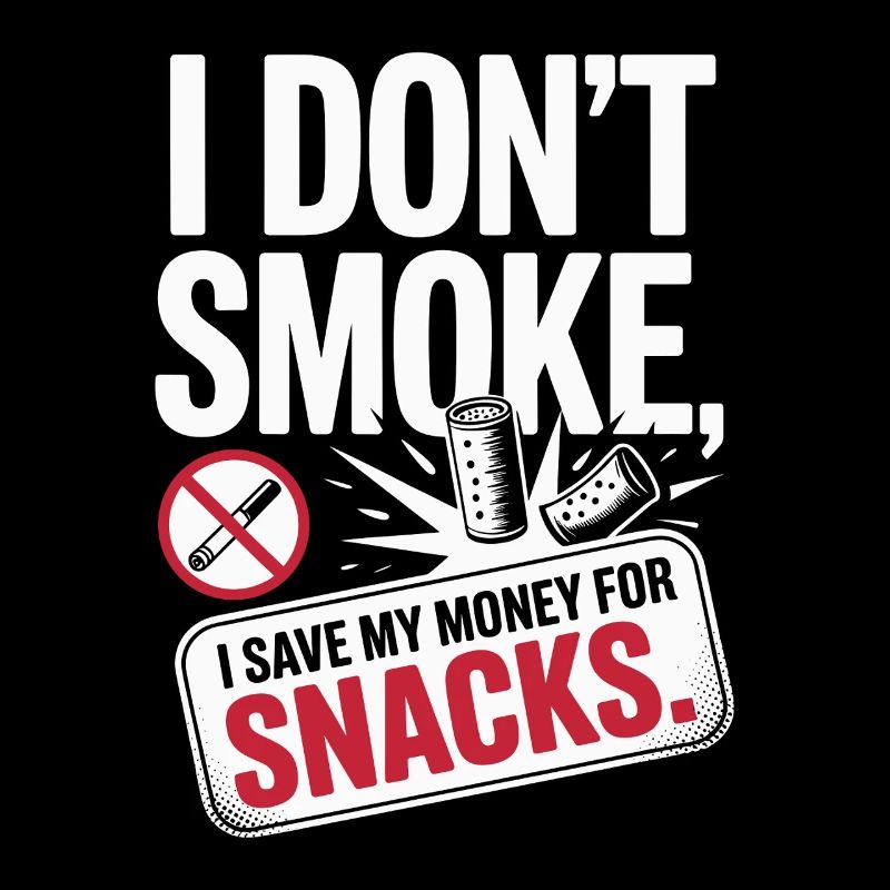 I Don't Smoke I Save My Money Snacks Non-Smoking