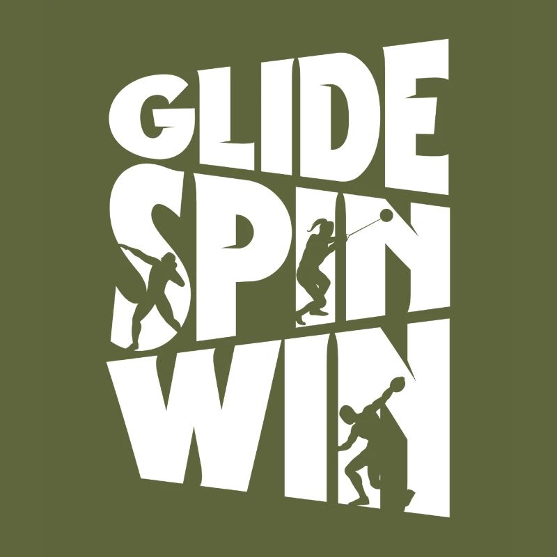 Kugelstoßen Kugelstoß Kugelstoßer Glide Spin Win