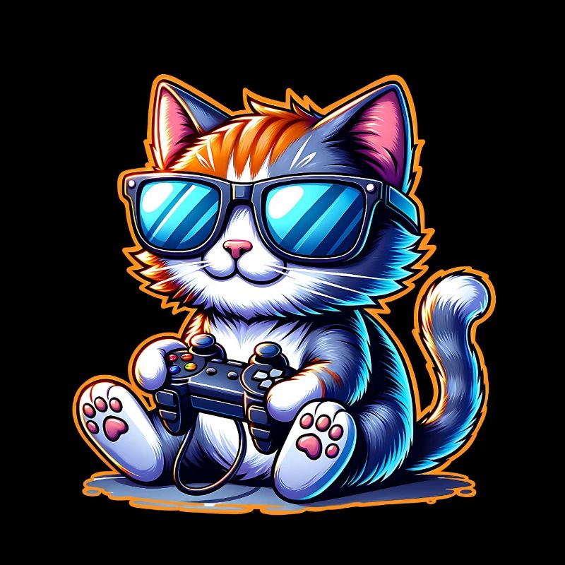 Cat Gaming Gamer