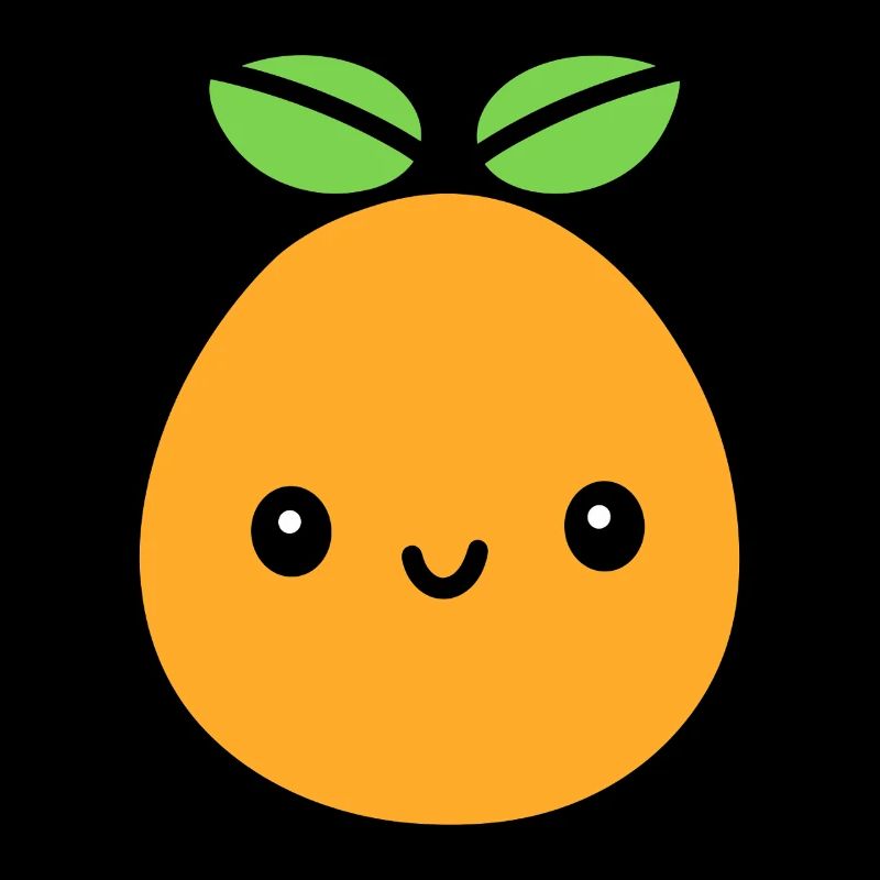 Cute citrus fruit with smiling face Mango