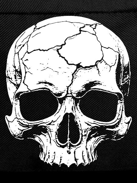 Abstract skull with cracks