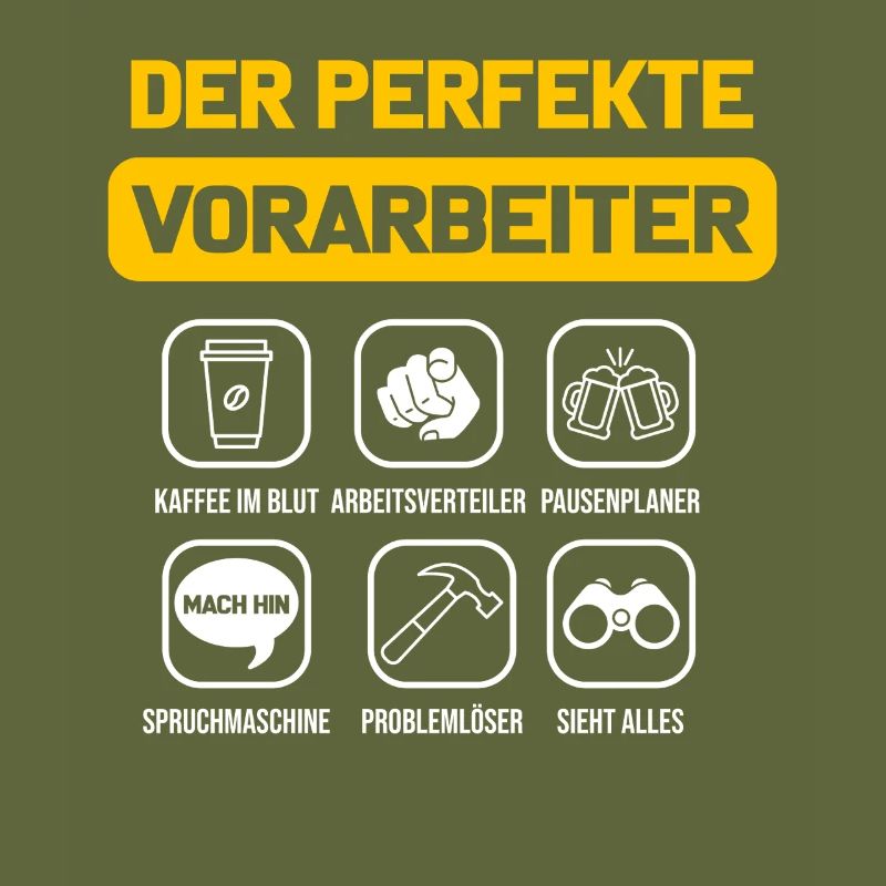 Der perfekte Vorarbeiter Polier Baustelle Bau