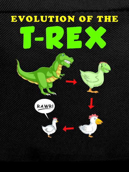 Evolution of the T-Rex Dinosaur Illustration