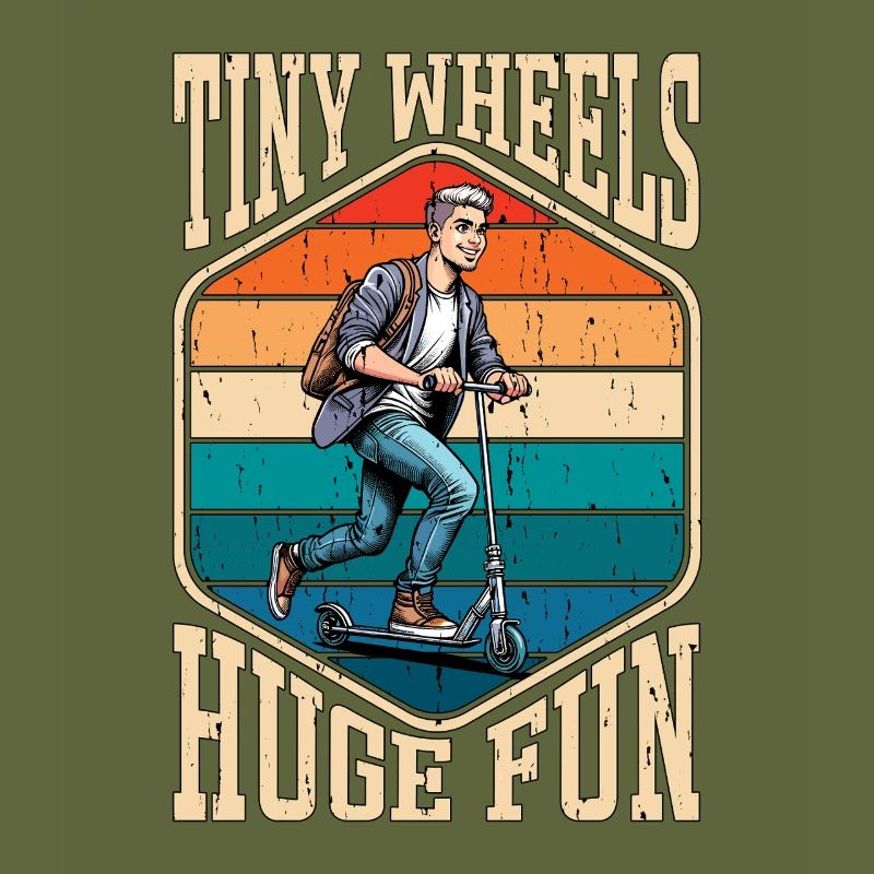 Scooter Tiny Wheels Huge Fun Motorcycle Lover