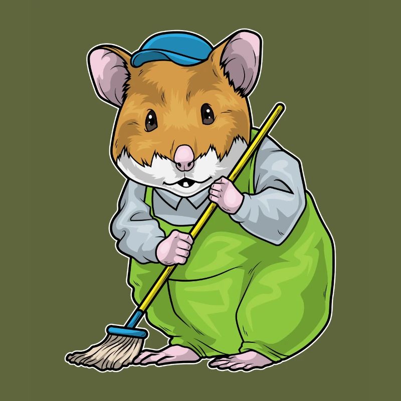 Hamster Cleaning Mop