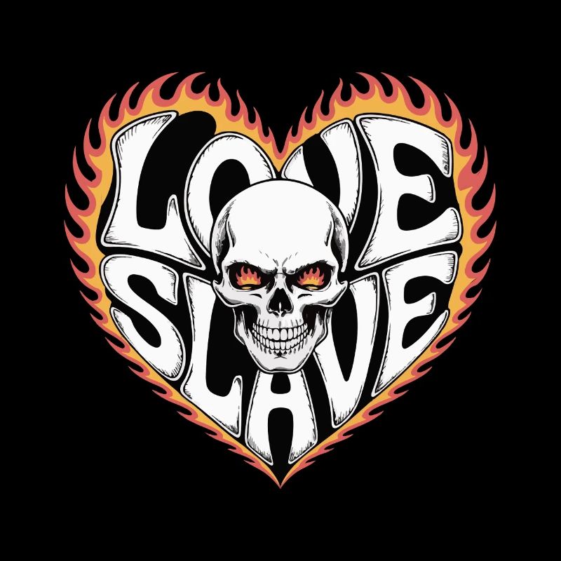 Edgy Heart with Skull Tattoo Design