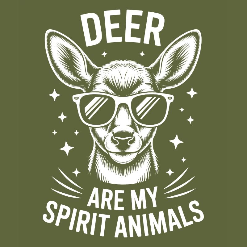 Deer with sunglasses saying design