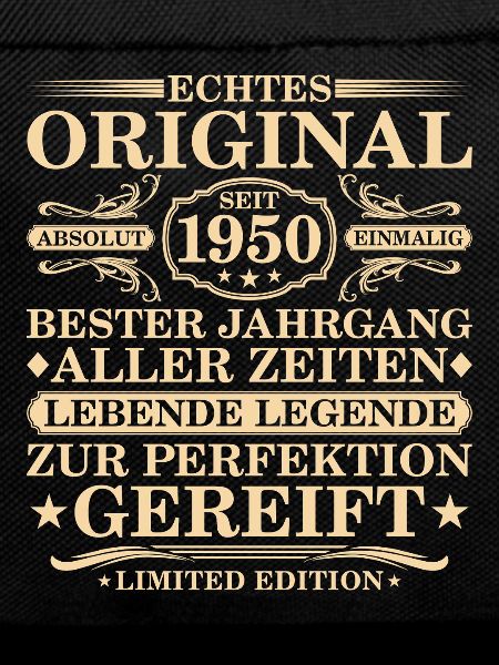 Original since 1950 - 75th birthday