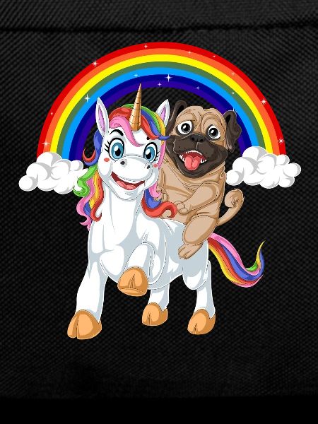 Pug Riding Unicorn