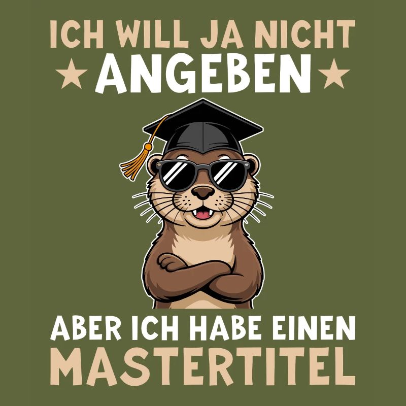 Masterabschluss - Otter mit Mastertitel