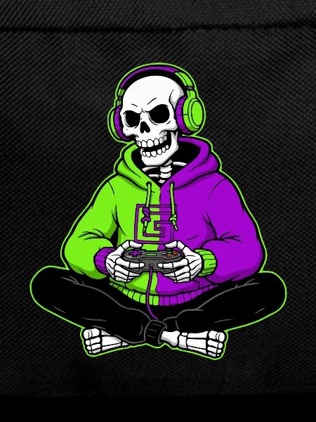 Skeleton Gamer Halloween Gaming