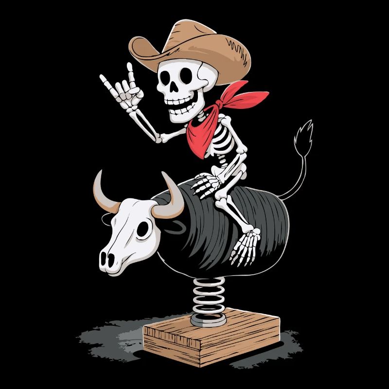 Skeleton Cowboy on Bull Mechanics