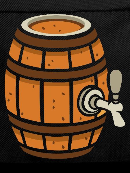 Rustic Beer Barrel Cartoon