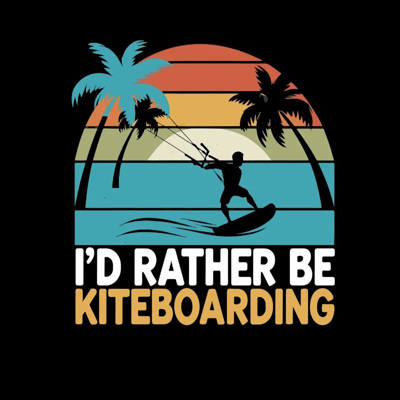 Préférer le kitesurf palmiers coucher de soleil