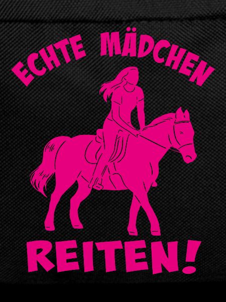 Echte Mädchen Reiten Silhouette
