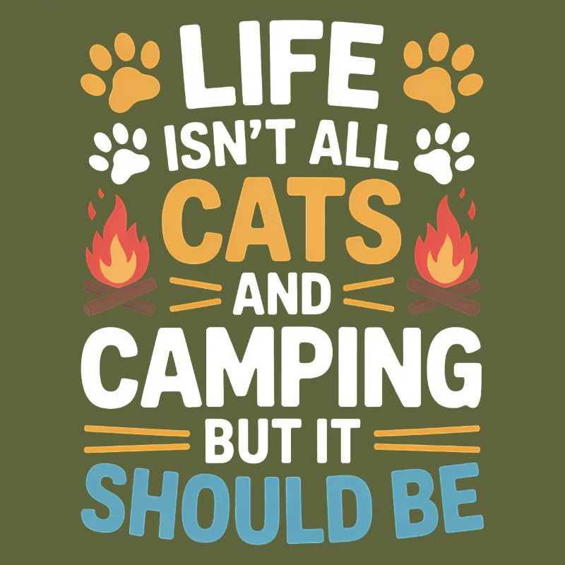 Camping Saying Cats Funny Camping Gift