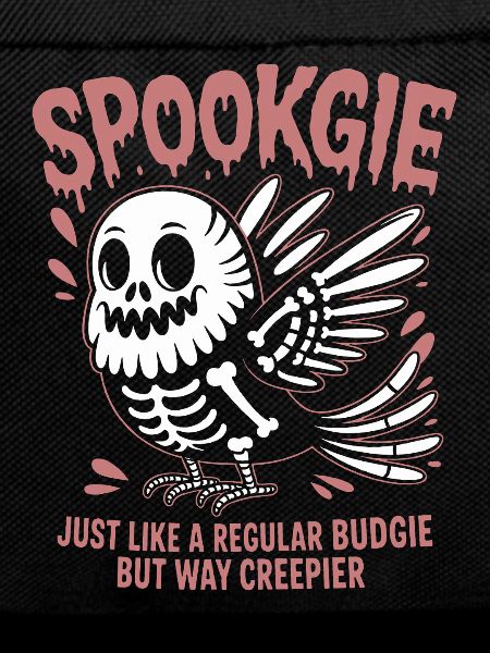 Haunted Budgie Skeleton Bird Budgie
