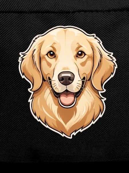 Golden Retriever Head Illustration