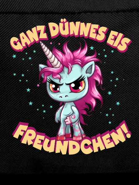 Wütendes Einhorn mit pinker Mähne