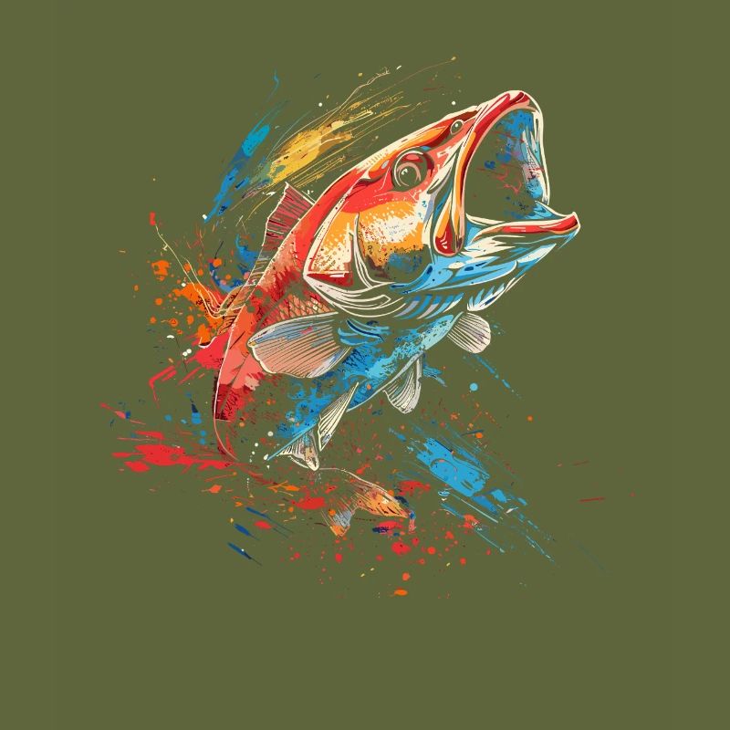 Fisch Farbklecks