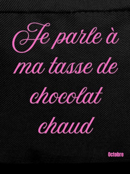 Pink Script Becher mit heißer Schokolade