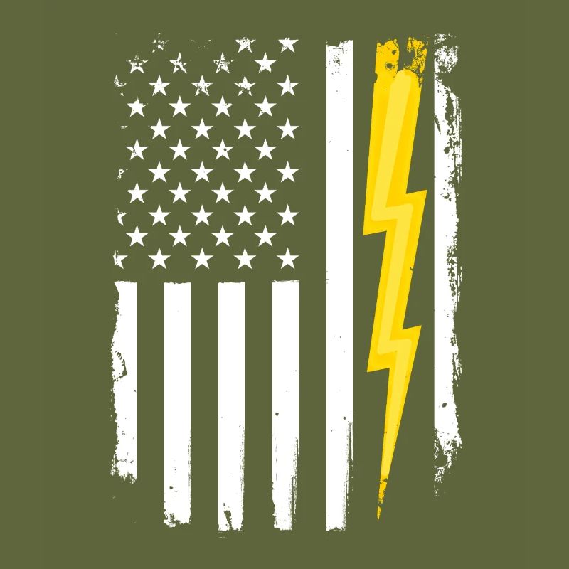 US Flag Flash Patriotic Electrical Engineer