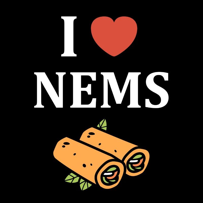 Ich liebe NEMS bunte Illustration