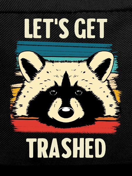 Raccoon Retro Stripes – Let's Get Trashed