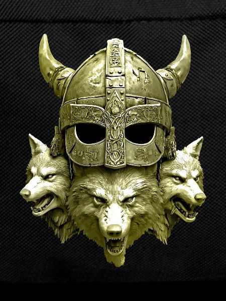 Viking Helmet Wolf